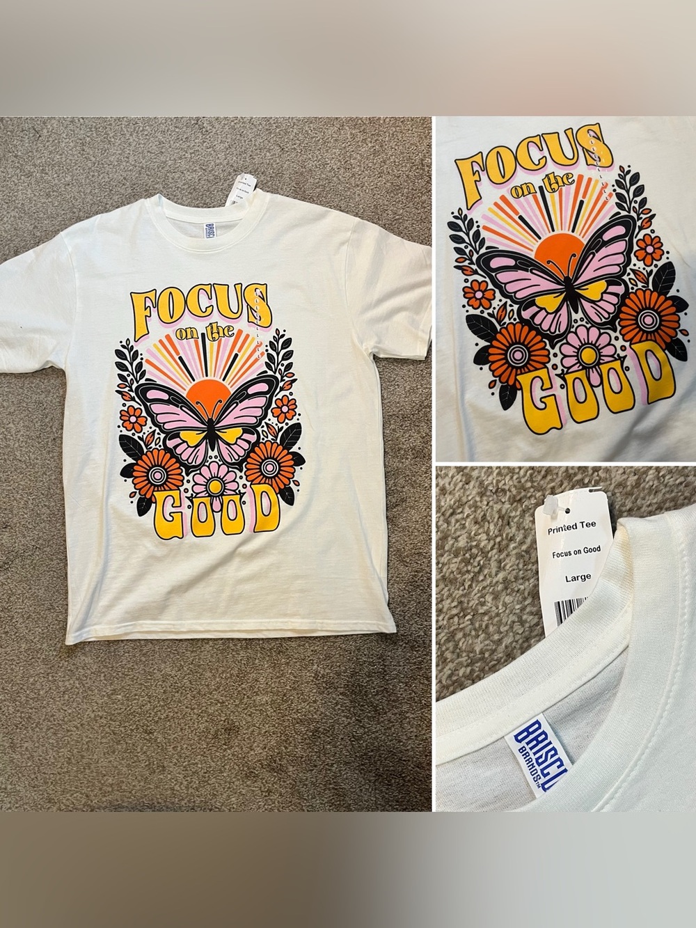 Focus on the Good White Graphic Tee -